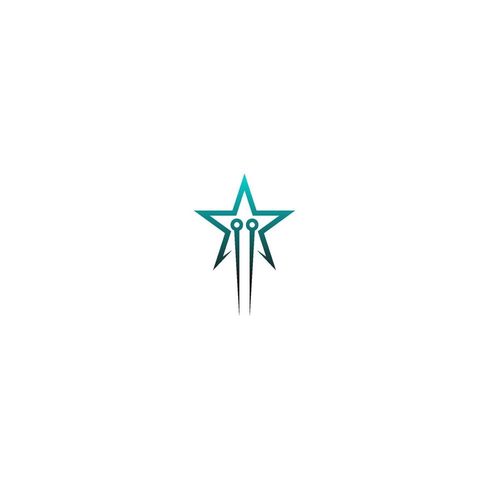 ícone de vetor de modelo de logotipo estrela