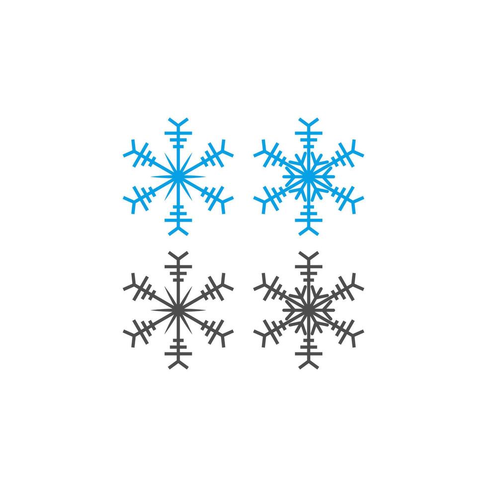 enfeites de natal em forma de ícone de flocos de neve vetor