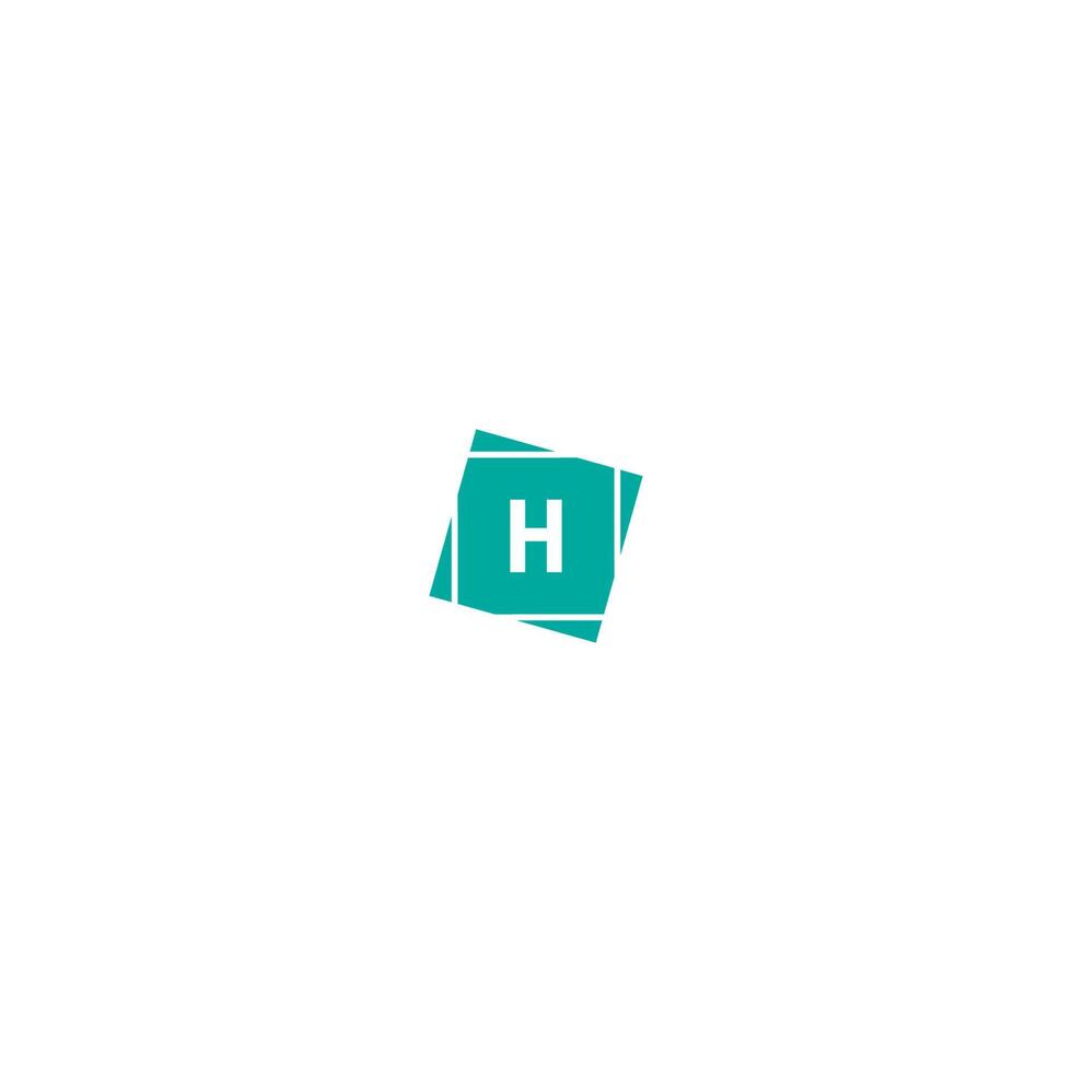 letra h logotipo no conceito de design de cor verde vetor