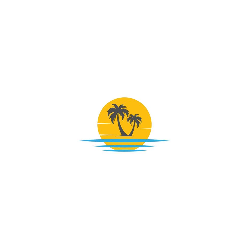 Palm Beach, conceito de logotipo de vitamina vetor