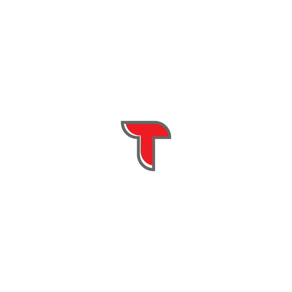 conceito de ícone do logotipo da letra t vetor