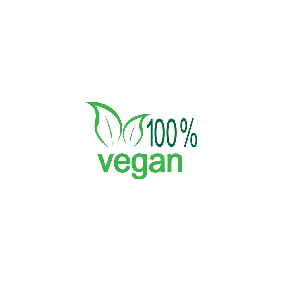 100 por cento ícone, natural, vegano, orgânico, aniversário, ilustração de design de rótulo vetor