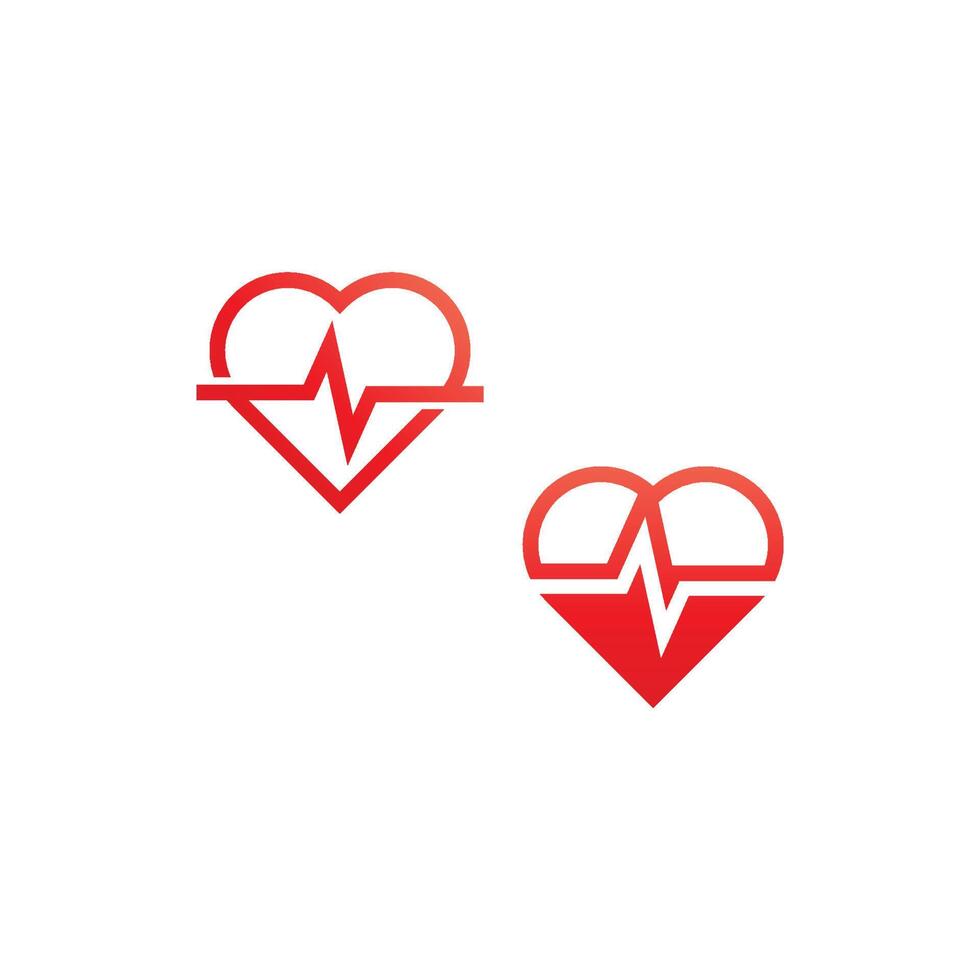 design de ícone de logotipo de cuidados cardíacos vetor