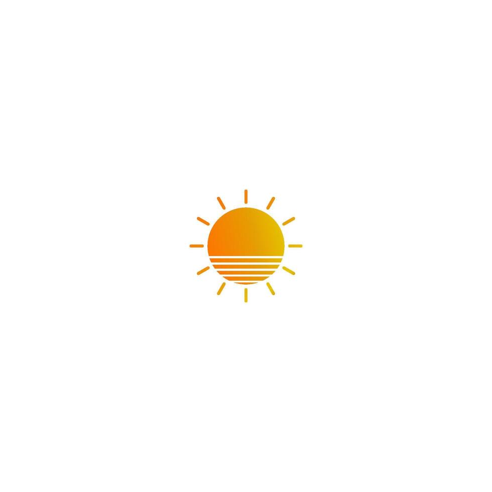 modelo de ícone do logotipo do sol vetor
