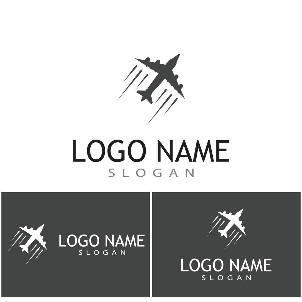 modelo de logotipo de design de ilustração vetorial ícone avião vetor