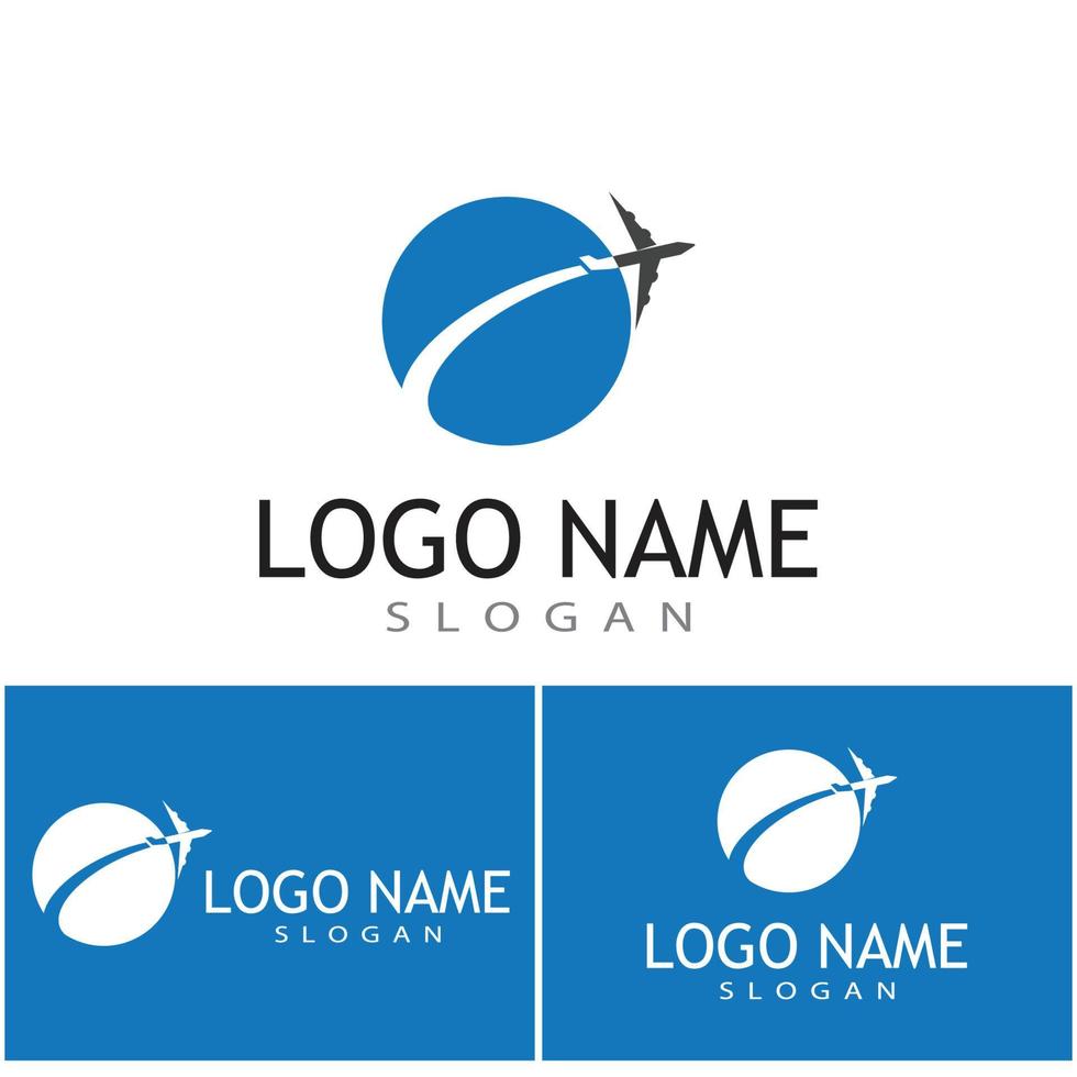 modelo de logotipo de design de ilustração vetorial ícone avião vetor