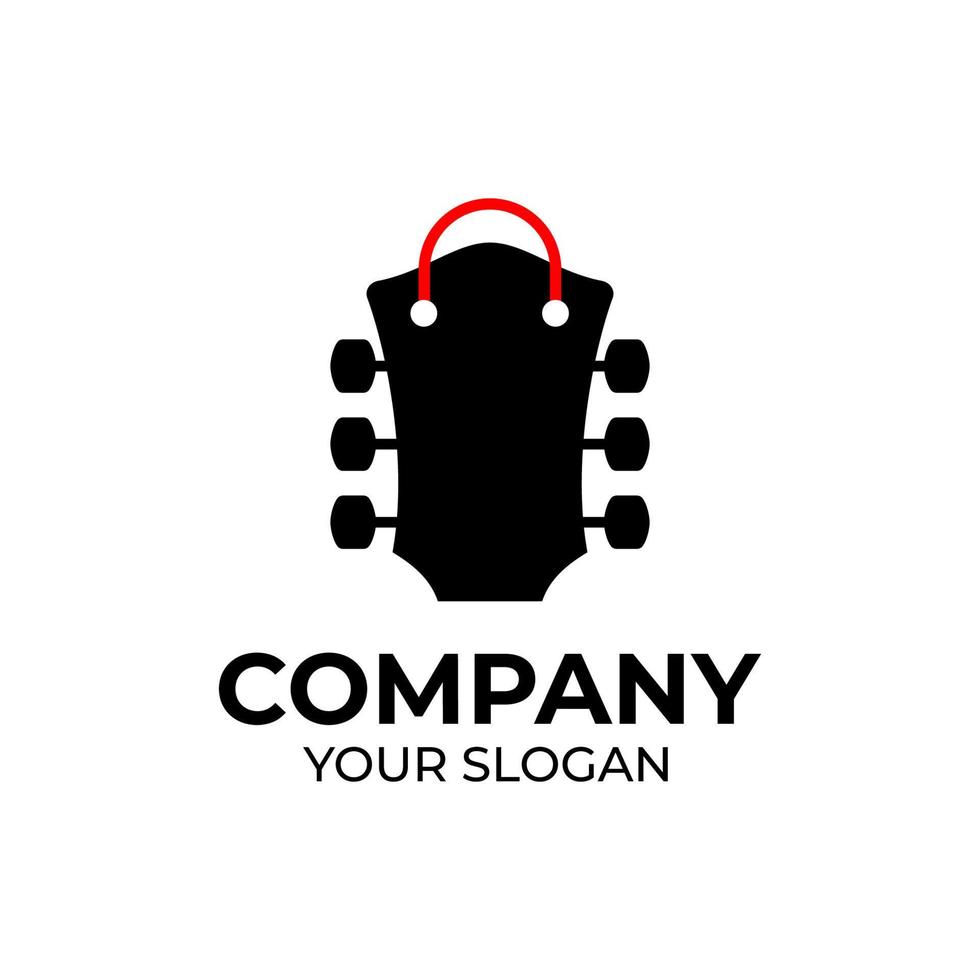 design de logotipo de loja de música vetor
