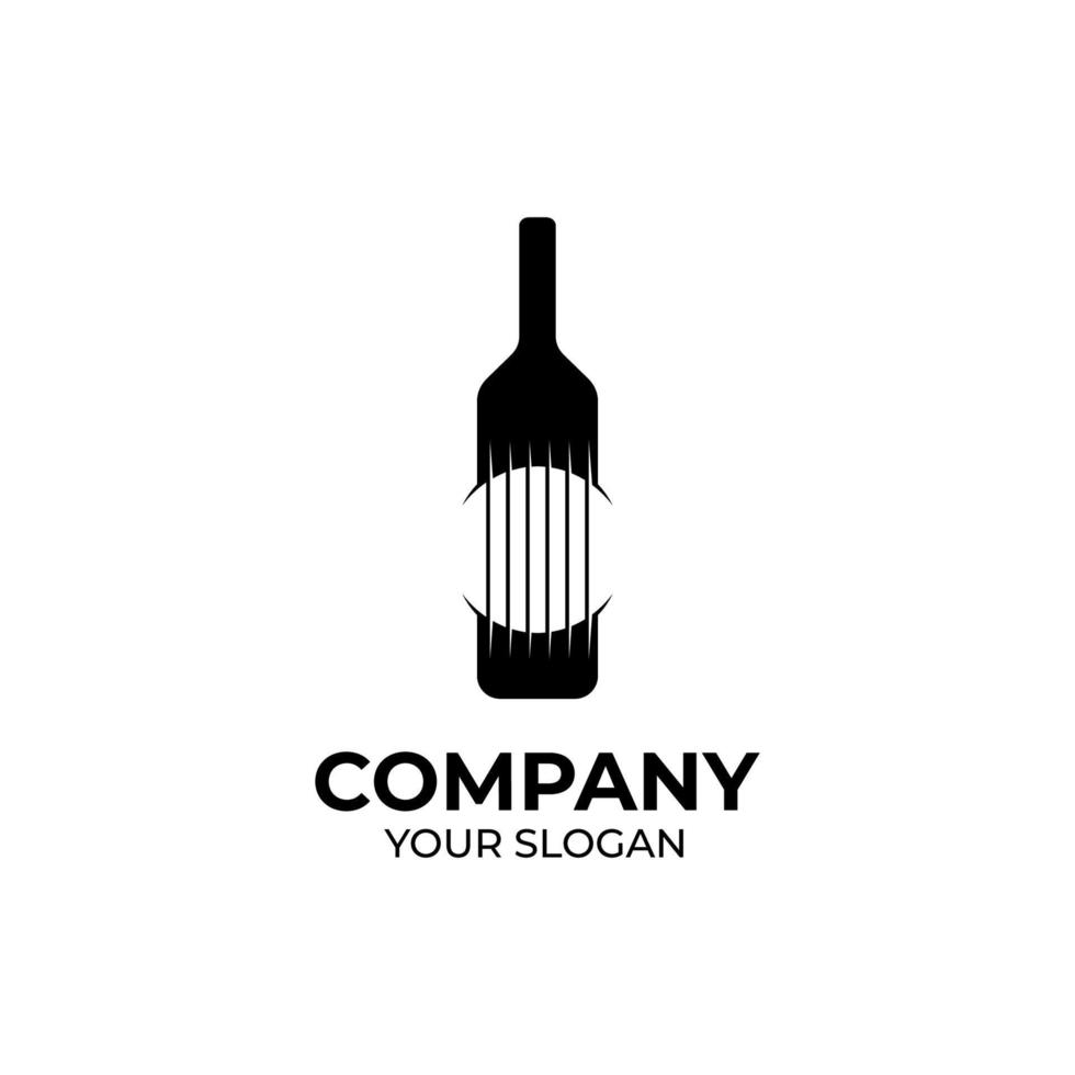 design de logotipo de bar de música vetor