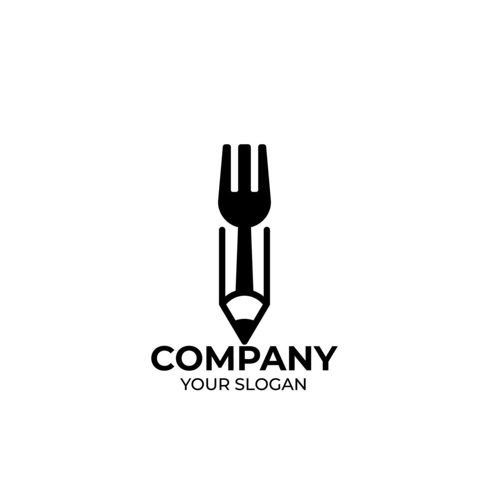 design de logotipo de comida escolar vetor