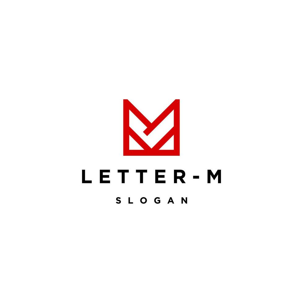 modelo de design de ícone de logotipo letra m vetor