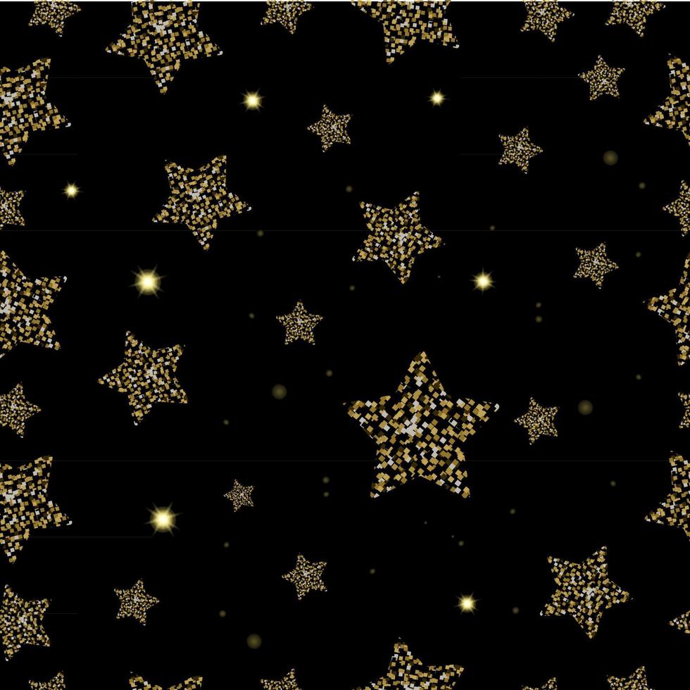 textura perfeita de estrelas douradas. textura luxuosa em formato vetorial. vetor