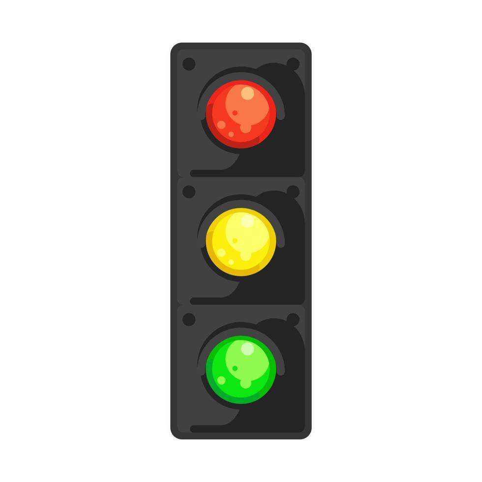 vetor de semáforo isolado no fundo branco