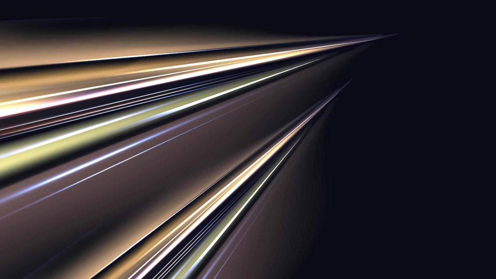 imagem vetorial de trilhas de luz coloridas com efeito de desfoque de movimento, longa exposição. isolado no fundo vetor