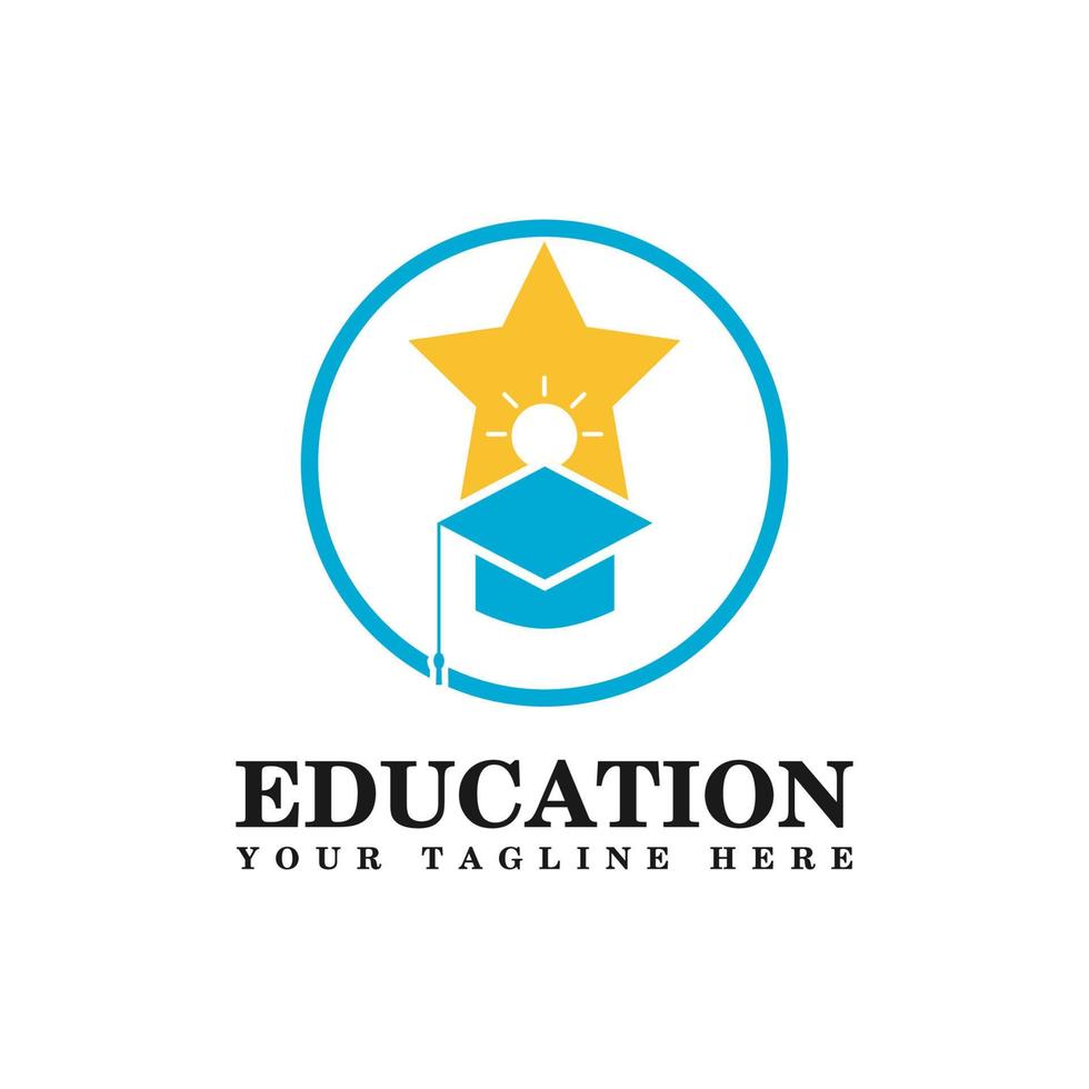 modelo de design de logotipo de educação simples vetor