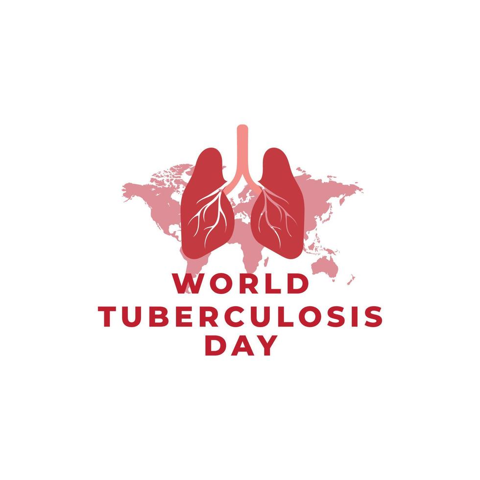 cartaz dia mundial da tuberculose logotipo vetor ícone símbolo ilustração design