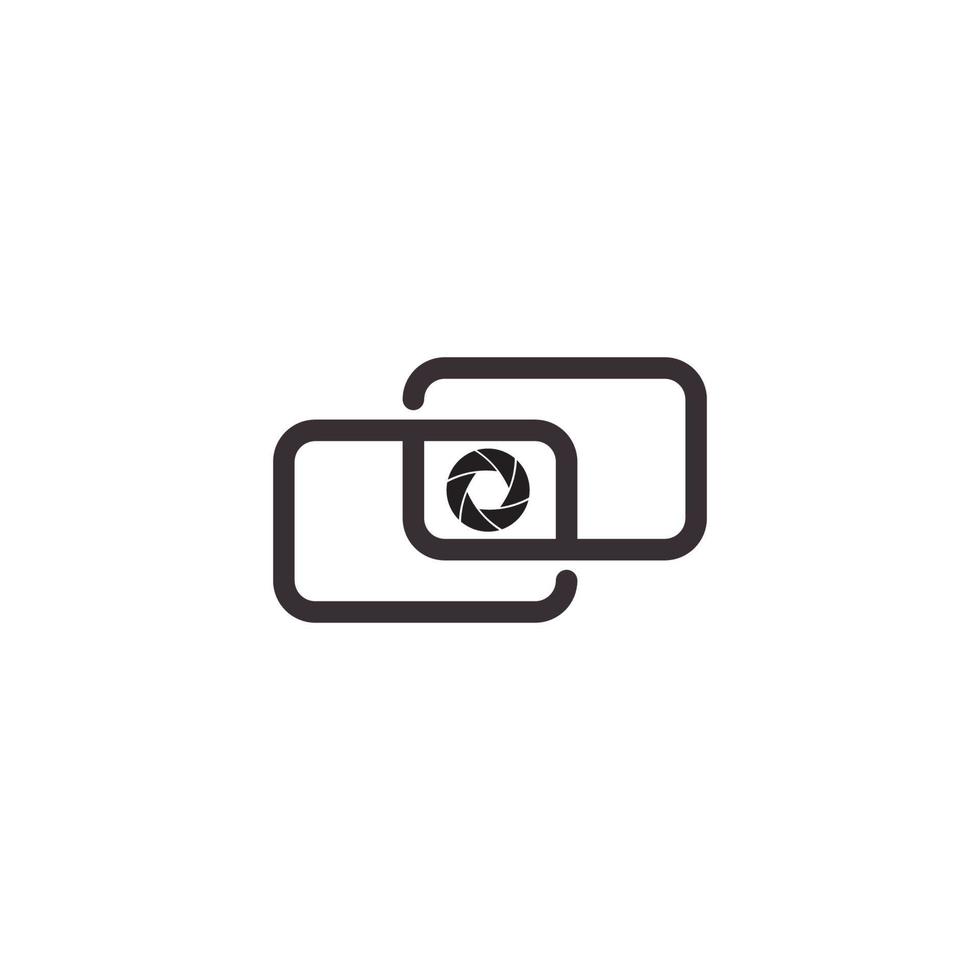 câmera linha fotografia logotipo vetor ícone símbolo design ilustração