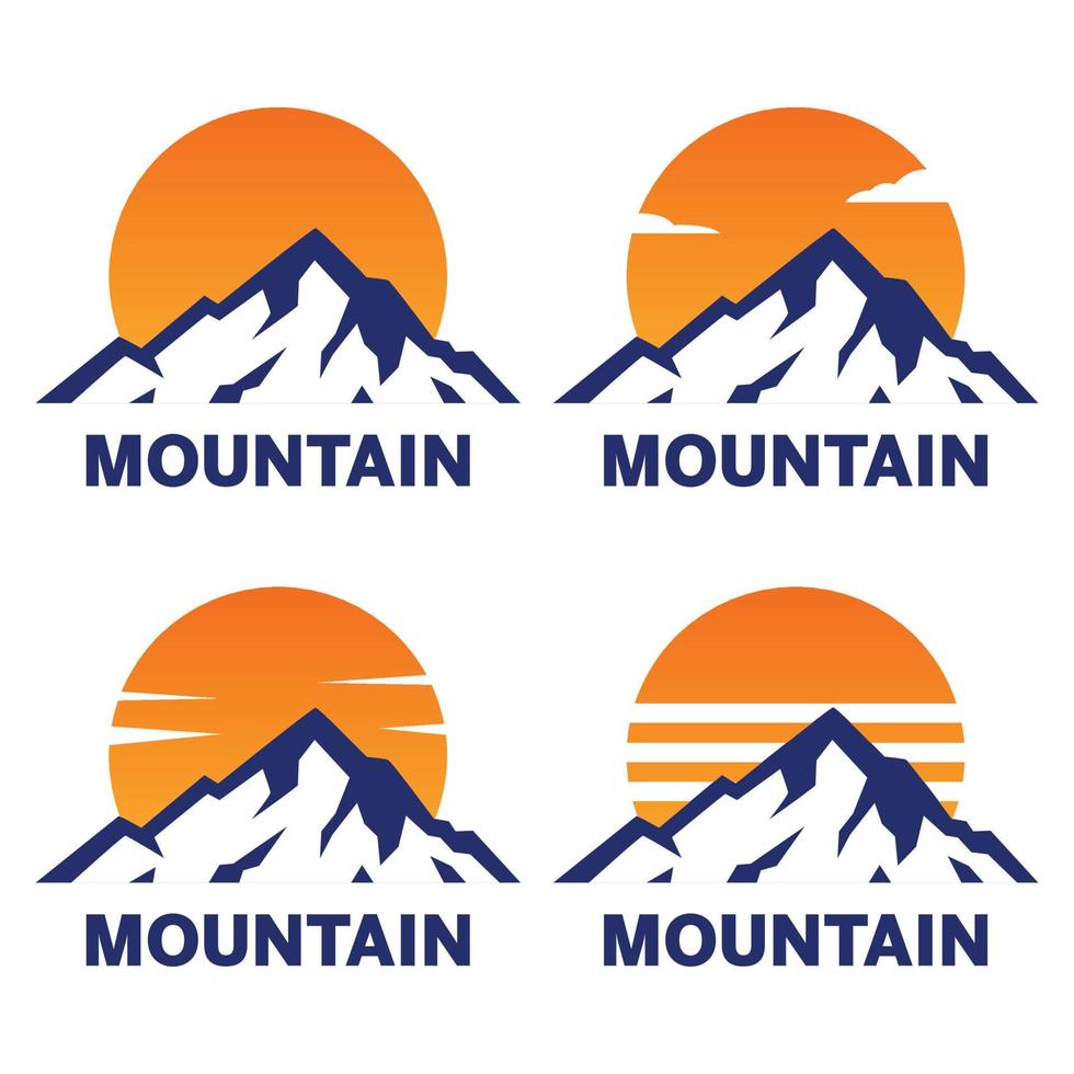 modelos de design de logotipo de montanha vetor