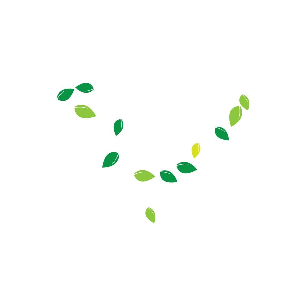 logotipo de folhas espalhadas vetor