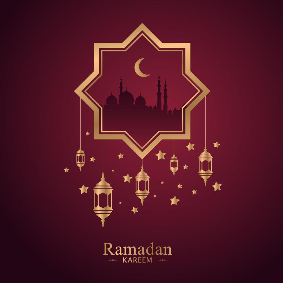 ilustração de fundo islâmico ramadan kareem vetor