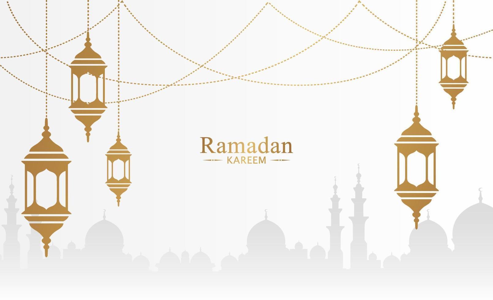 ilustração de fundo islâmico ramadan kareem vetor