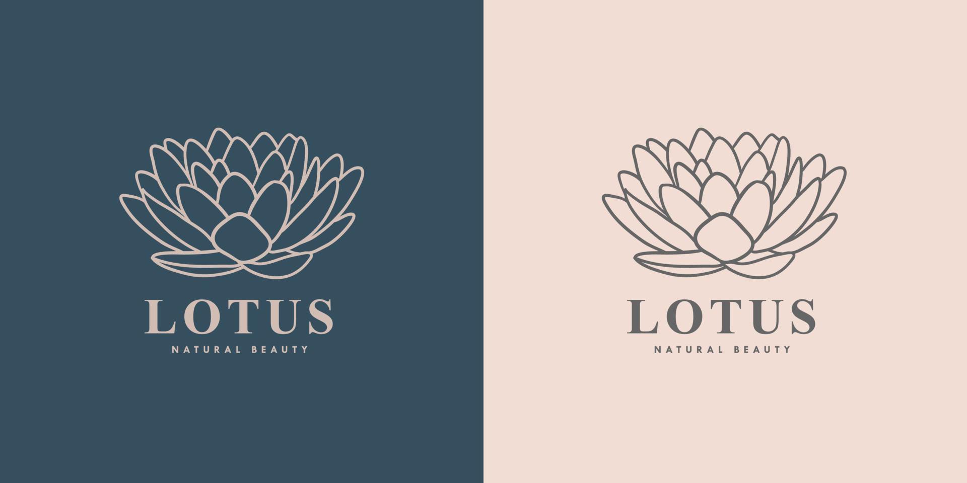 design de logotipo floral botânico de elegância simples vetor