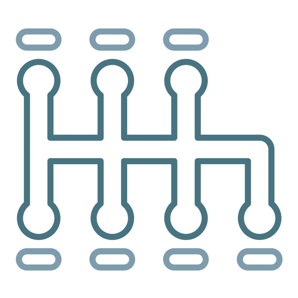 linha de mudança de carro ícone de duas cores vetor