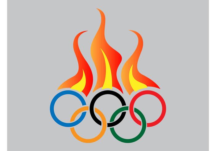 Vetor de fogo olimpico