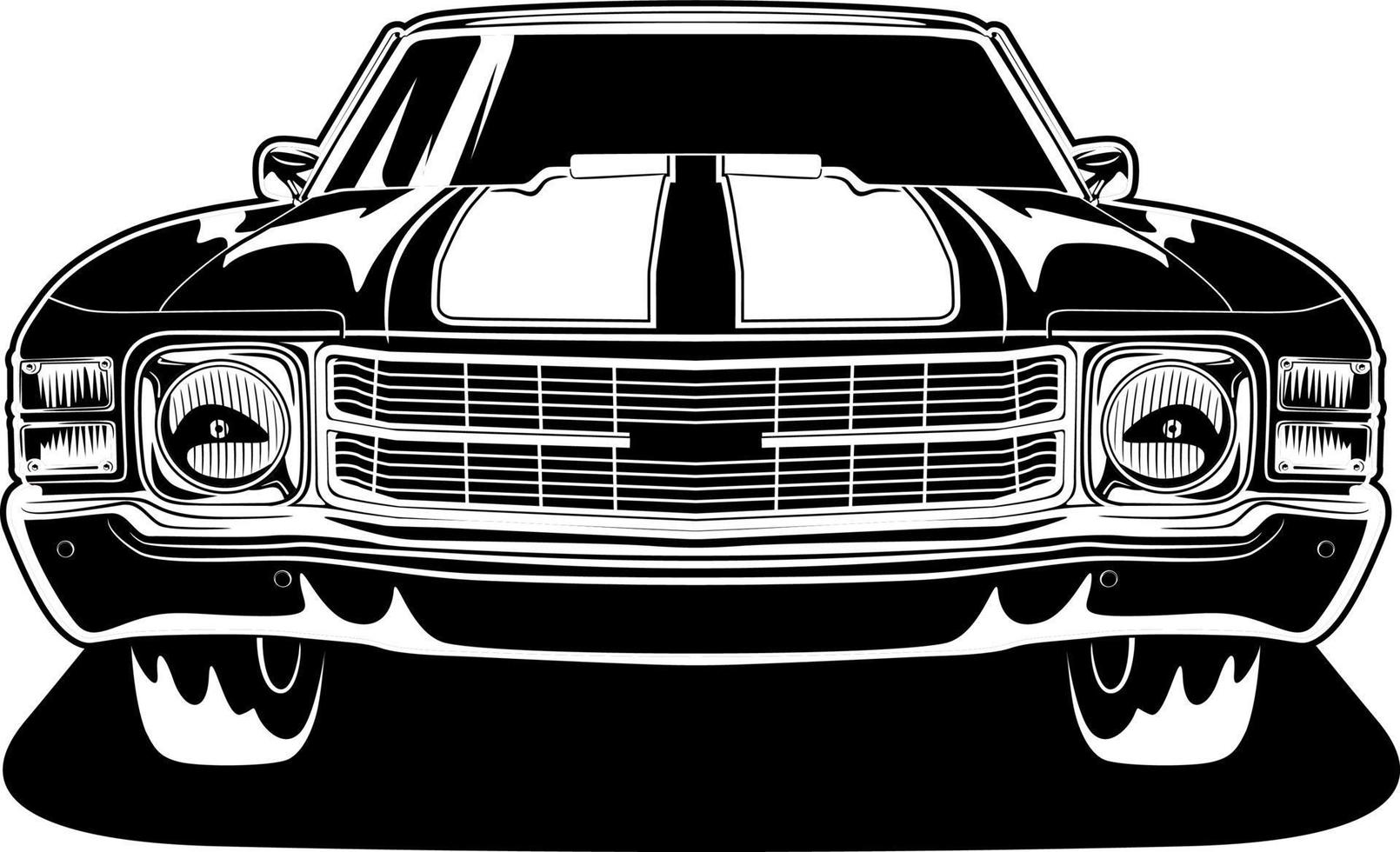ilustração vetorial de carro preto e branco para design conceitual vetor