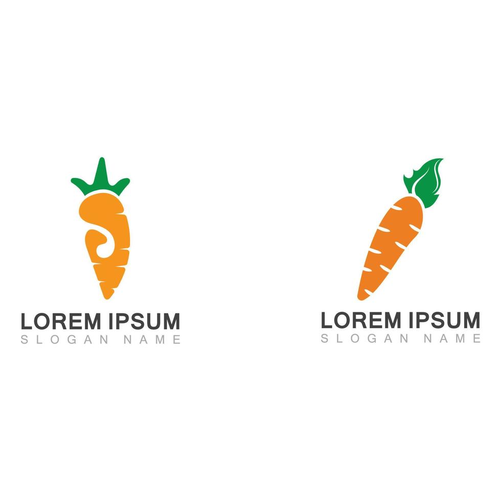 ícone de mercado de alimentos orgânicos de cenoura alimentos saudáveis. ilustração isolada e plana vetor