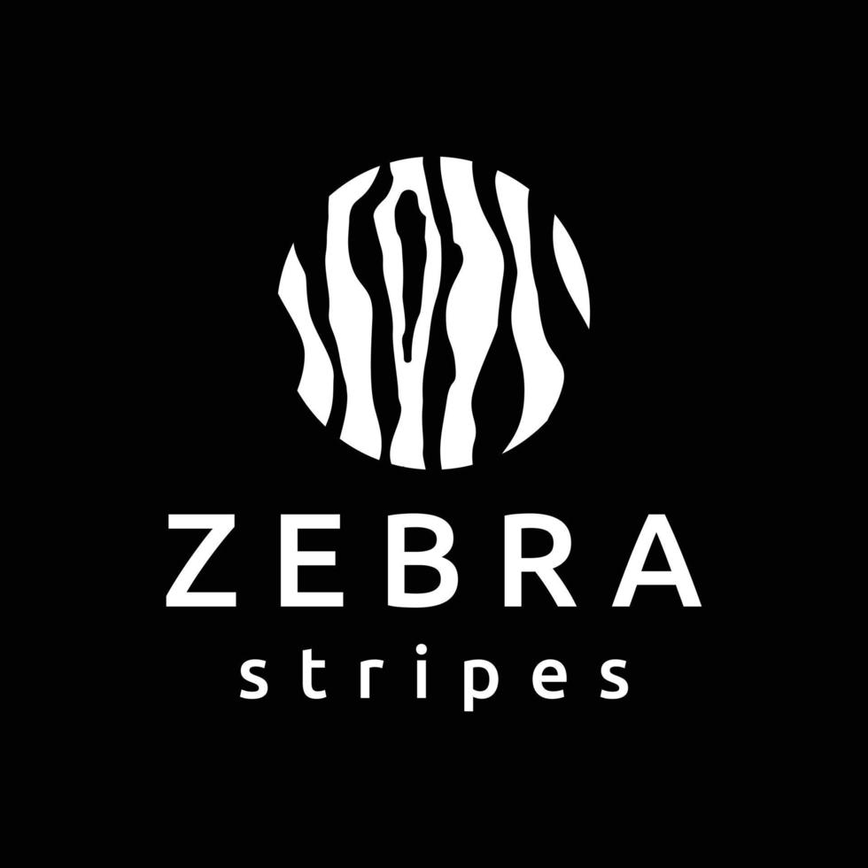 design de logotipo de listras de zebra vetor