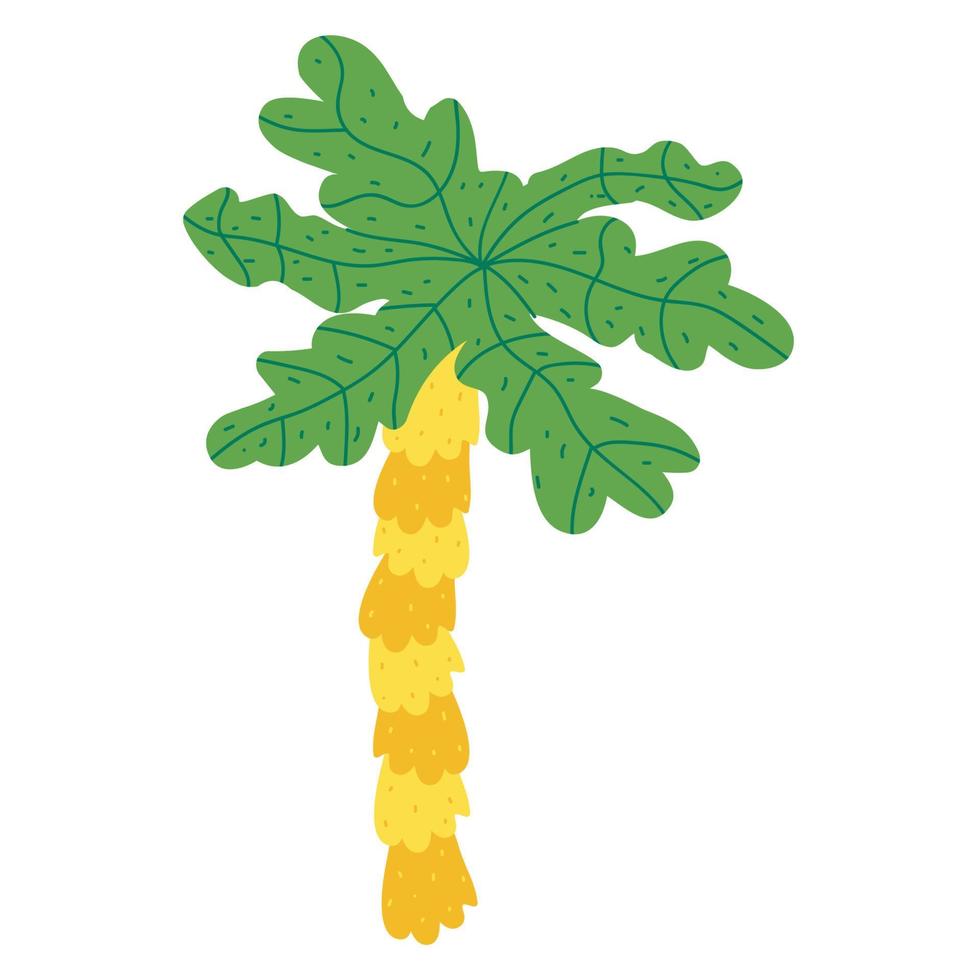desenhos animados de palmeiras de árvore. ícone de palma em estilo simples. conceito de natureza exótica tropical de palmeira vetor