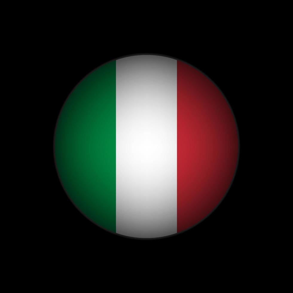 país Itália. bandeira da itália. ilustração vetorial. vetor