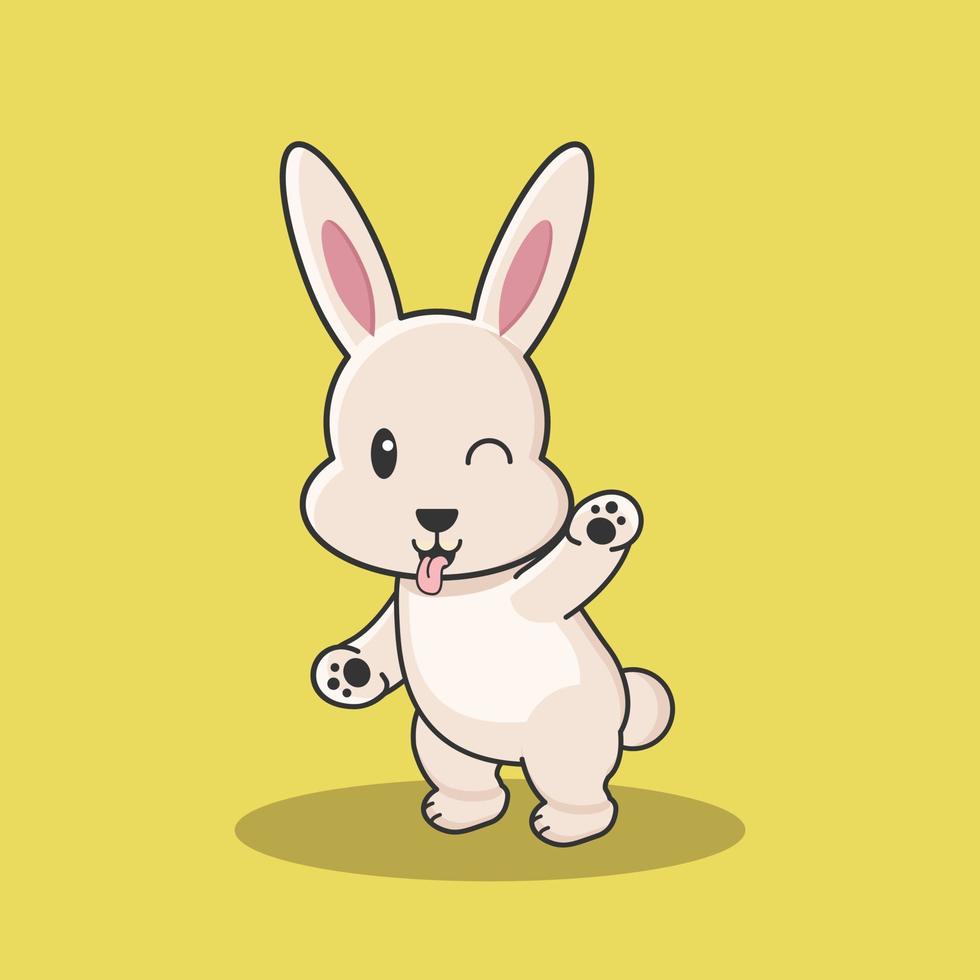 coelho coelho dos desenhos animados ovo de páscoa fundo bonito cartaz vetorial venda de animais desenho de personagem de ícone de animal de estimação vetor