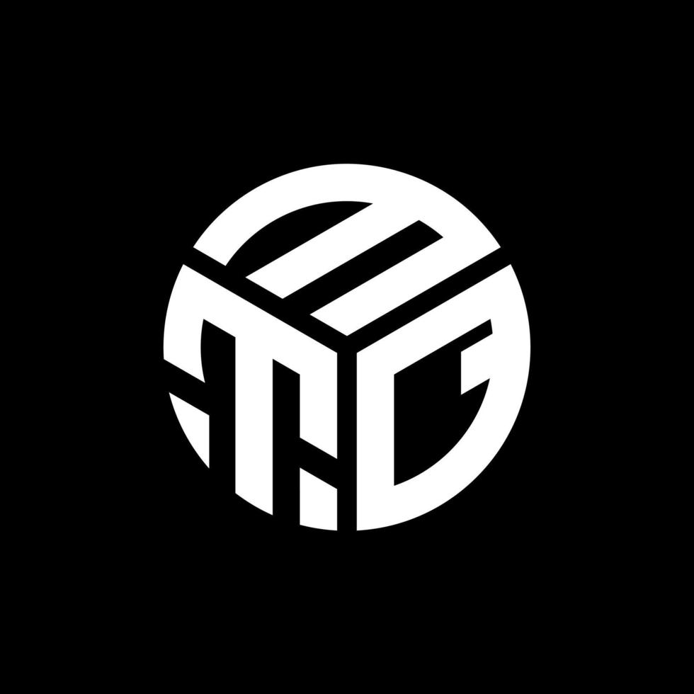 design de logotipo de letra mtq em fundo preto. conceito de logotipo de letra de iniciais criativas mtq. design de letra mtq. vetor