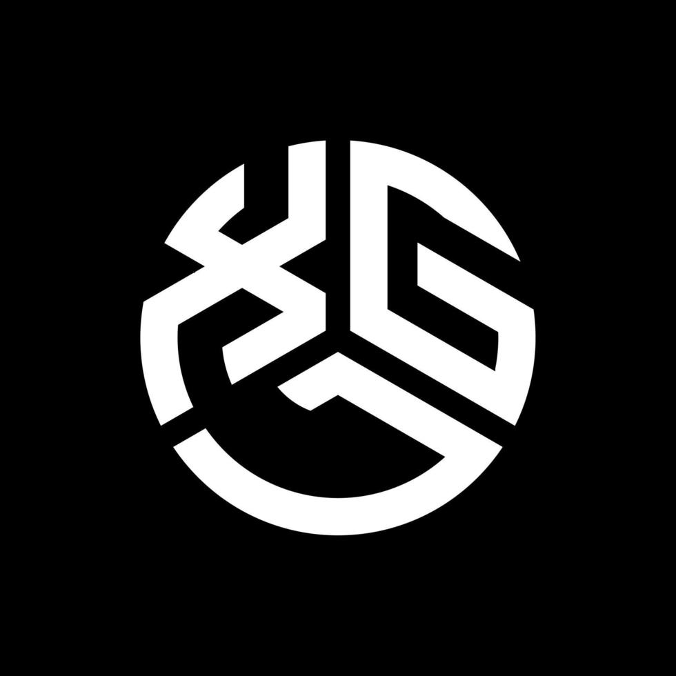 design de logotipo de letra xgl em fundo preto. conceito de logotipo de letra de iniciais criativas xgl. design de letras xgl. vetor