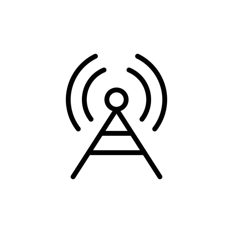 este é um ícone de torre de sinal vetor