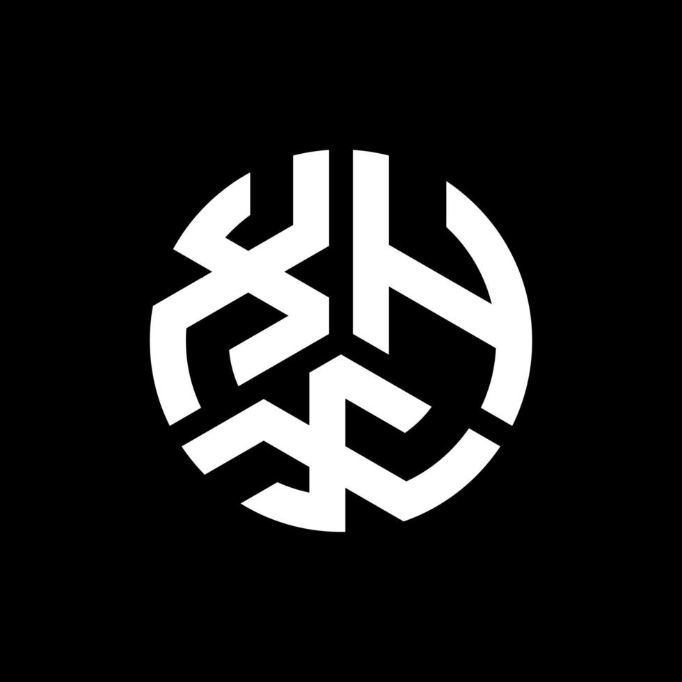 xhx carta logotipo design em fundo preto. xhx conceito de logotipo de letra de iniciais criativas. design de letra xhx. vetor
