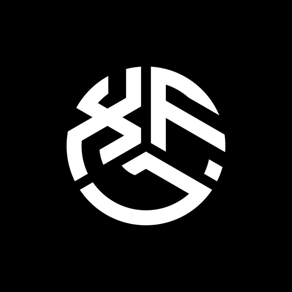 design de logotipo de carta xfl em fundo preto. xfl conceito de logotipo de letra de iniciais criativas. design de letra xfl. vetor