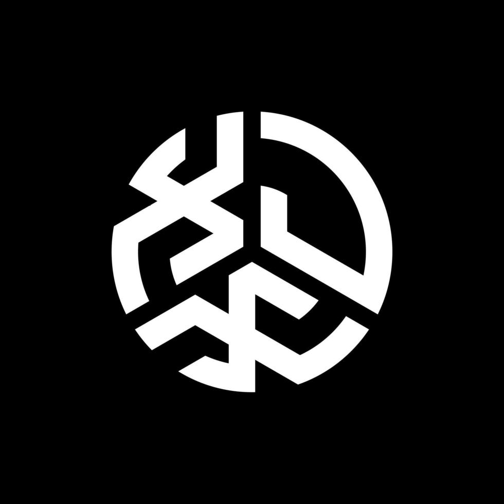 design de logotipo de letra xjx em fundo preto. xjx conceito de logotipo de letra de iniciais criativas. design de letra xjx. vetor