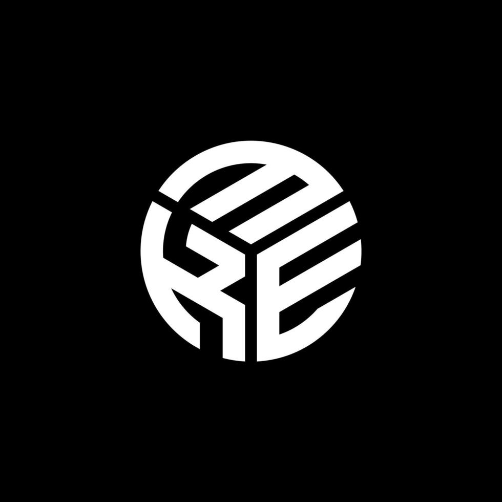 design de logotipo de letra mke em fundo preto. conceito de logotipo de letra de iniciais criativas mke. design de letras mke. vetor