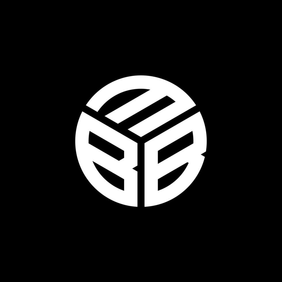 design de logotipo de carta mbb em fundo preto. conceito de logotipo de letra de iniciais criativas mbb. design de letra mbb. vetor