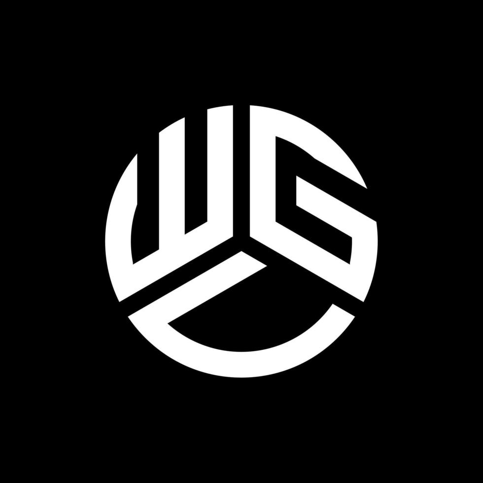 design de logotipo de letra wgu em fundo preto. conceito de logotipo de letra de iniciais criativas wgu. design de letra wgu. vetor