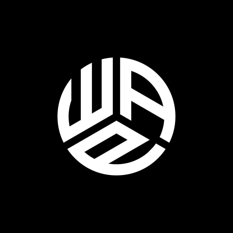 design de logotipo de carta wap em fundo preto. wap conceito de logotipo de letra de iniciais criativas. design de letra wap. vetor