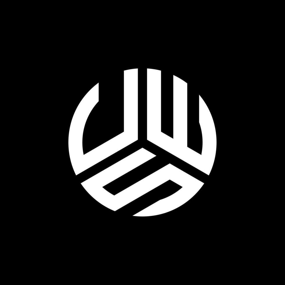 design de logotipo de carta uws em fundo preto. conceito de logotipo de letra de iniciais criativas uws. design de letra uws. vetor