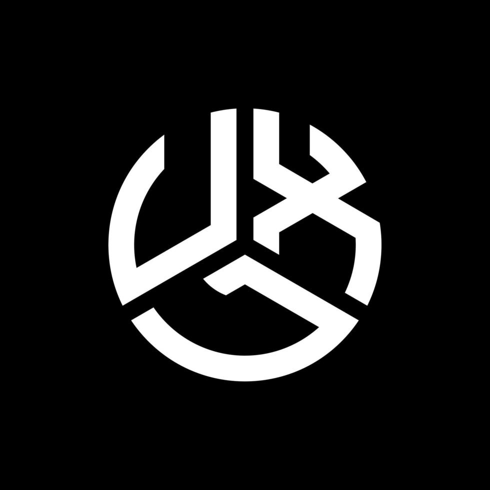 design de logotipo de letra uxl em fundo preto. conceito de logotipo de letra de iniciais criativas uxl. design de letra uxl. vetor