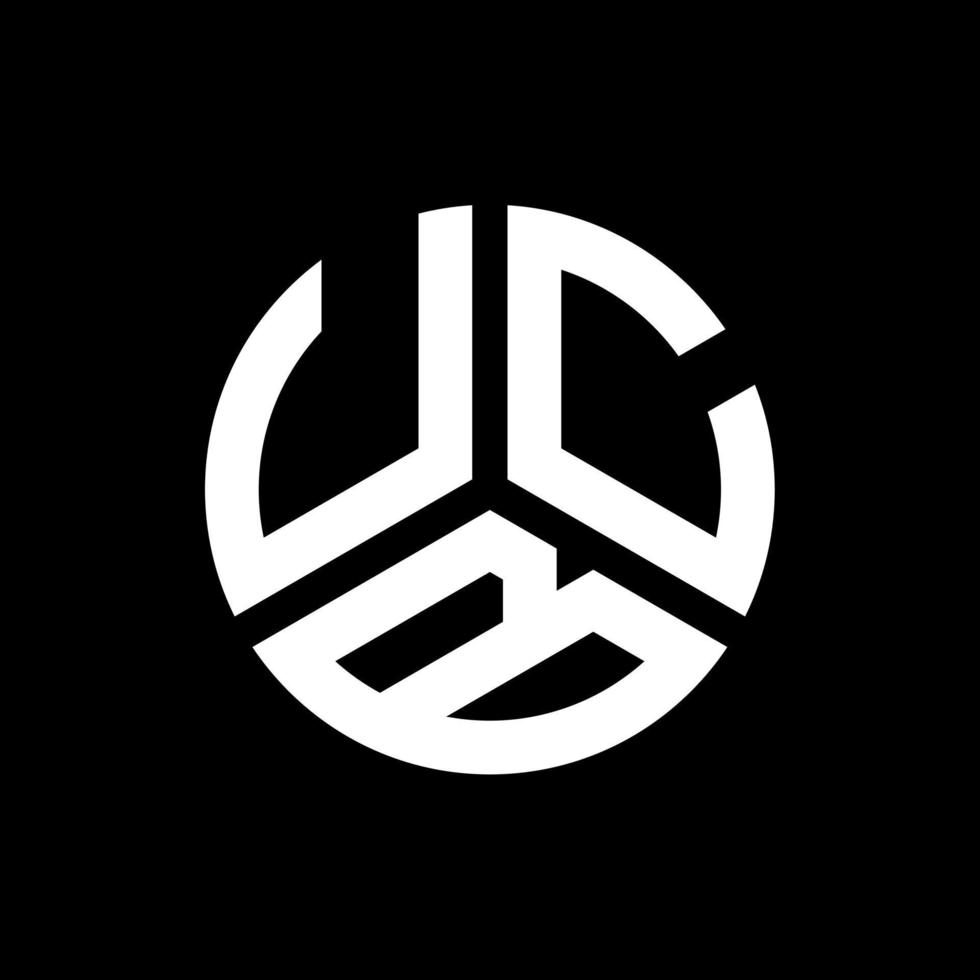 design de logotipo de carta ucb em fundo preto. conceito de logotipo de carta de iniciais criativas ucb. design de letra ucb. vetor