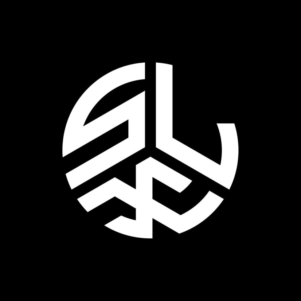design de logotipo de carta slx em fundo preto. conceito de logotipo de letra de iniciais criativas slx. design de letra slx. vetor