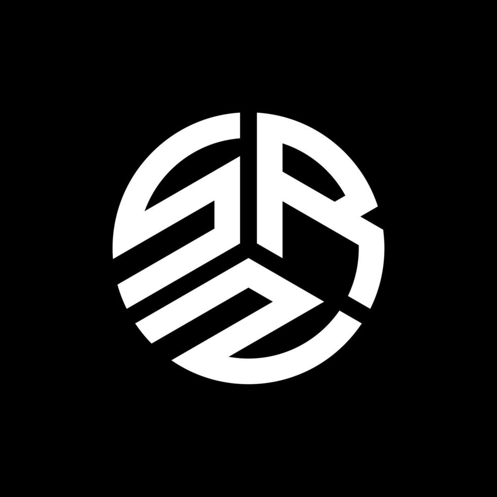 design de logotipo de carta srz em fundo preto. conceito de logotipo de letra de iniciais criativas srz. design de letra srz. vetor