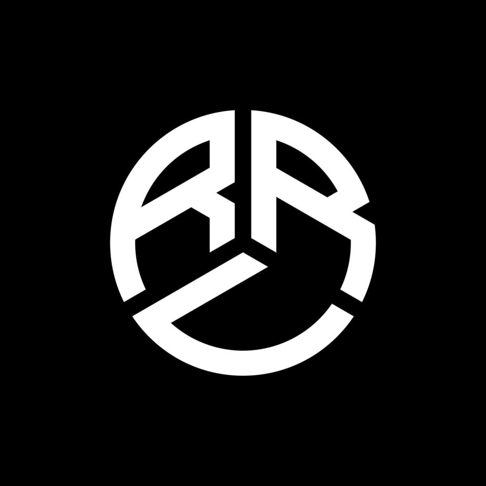 design de logotipo de carta rru em fundo preto. rru conceito de logotipo de letra de iniciais criativas. rru design de letras. vetor