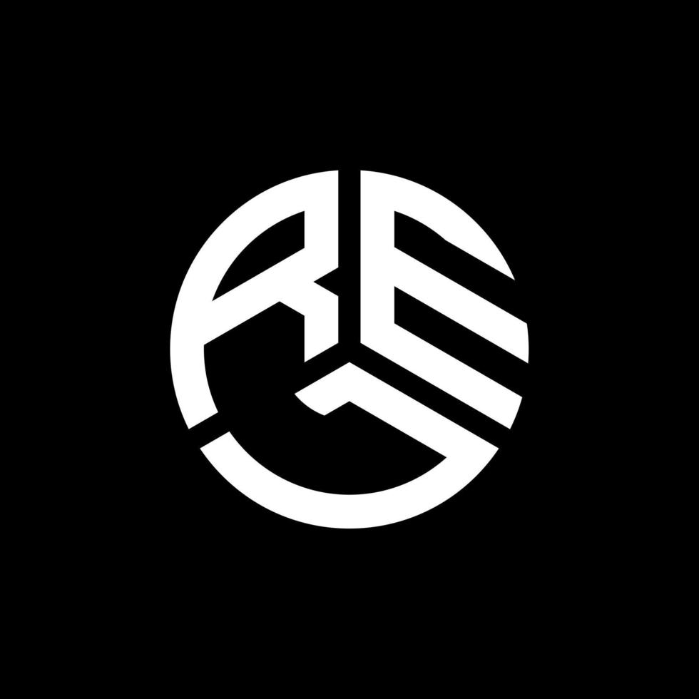 design de logotipo de carta rel em fundo preto. conceito de logotipo de letra de iniciais criativas rel. design de carta rel. vetor